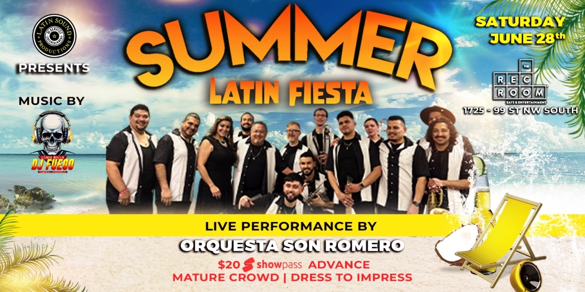 Event image for SUMMER LATIN FIESTA @ THE REC ROOM YEG