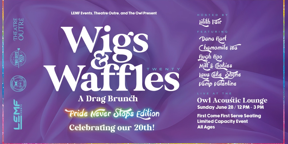 Event image for Wigs & Waffles - Pride Never Stops Edition
