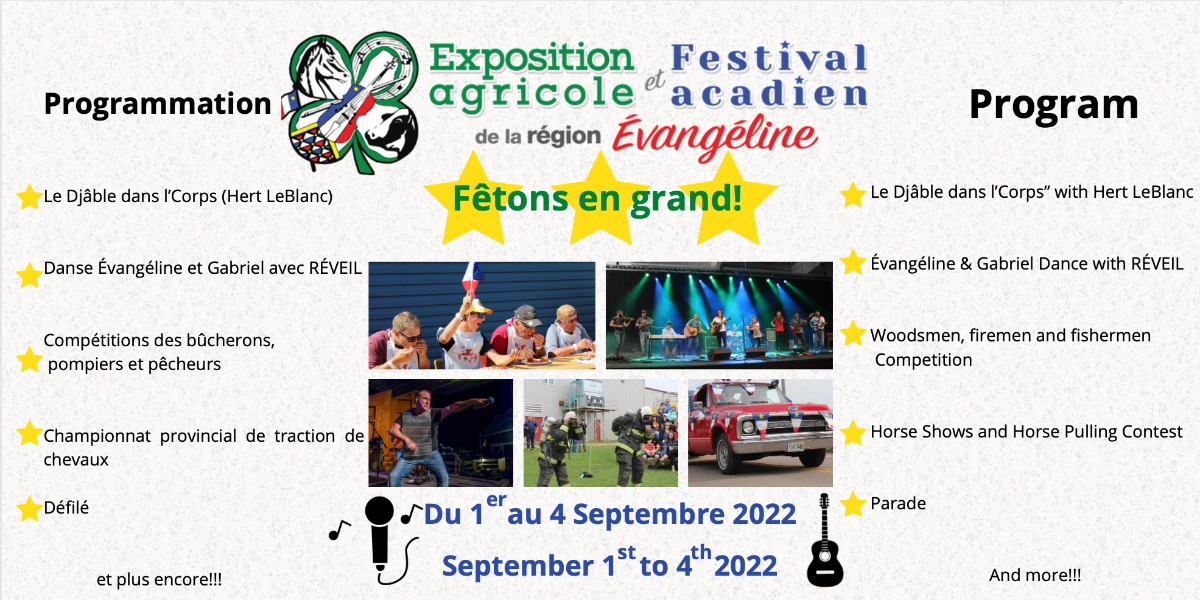 Event image for L'Exposition agricole et le Festival acadien de la région Évangéline