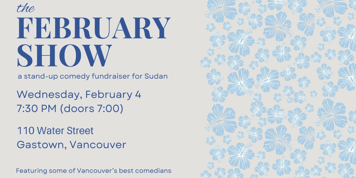 Event image for The February Show: a stand-up comedy fundraiser for Sudan