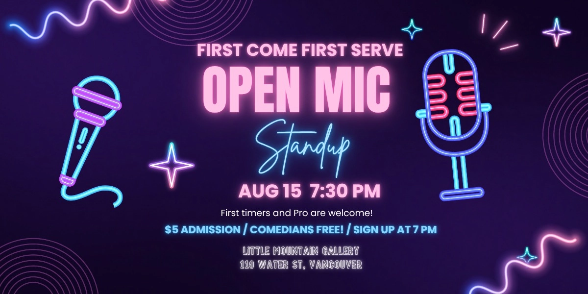 Event image for First Come First Serve Open Mic