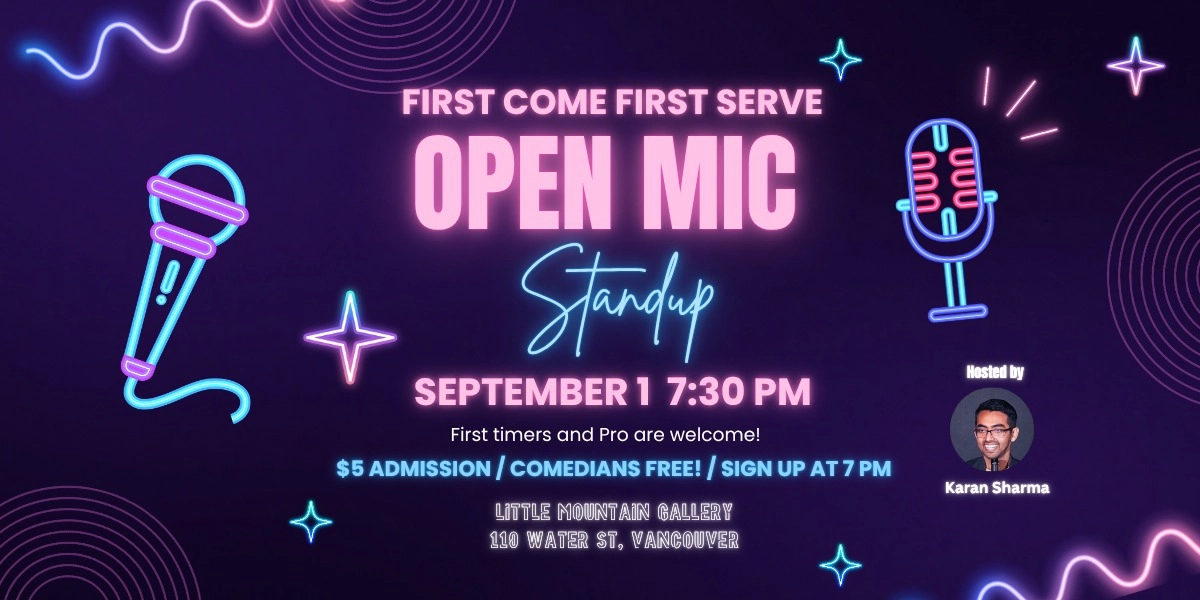Event image for First Come First Serve Open Mic