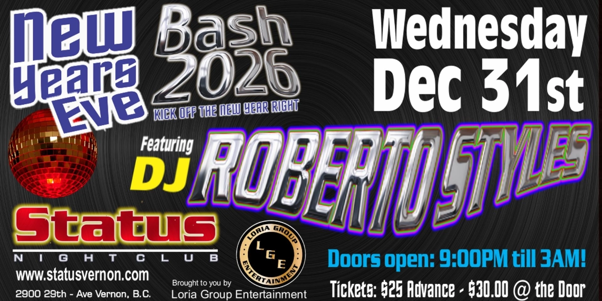 Event image for New Years Eve Bash at Status Nightclub on Dec 31st