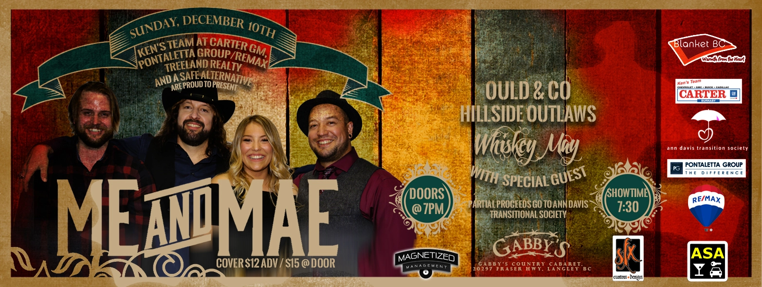 Event image for Me and Mae w/ Ould & Co / Hillside Outlaws & Whiskey May