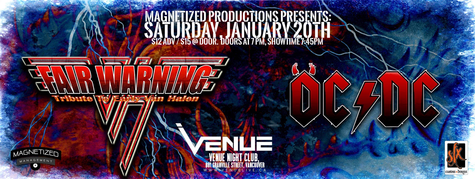 Event image for Fair Warning /  Early Van Halen Tribute with OC/DC Tribute to AC/DC