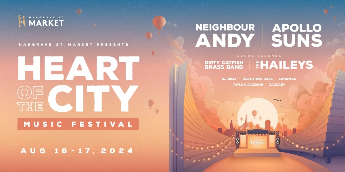 Event image for Heart of the City Music Festival @ Hargrave Street Market