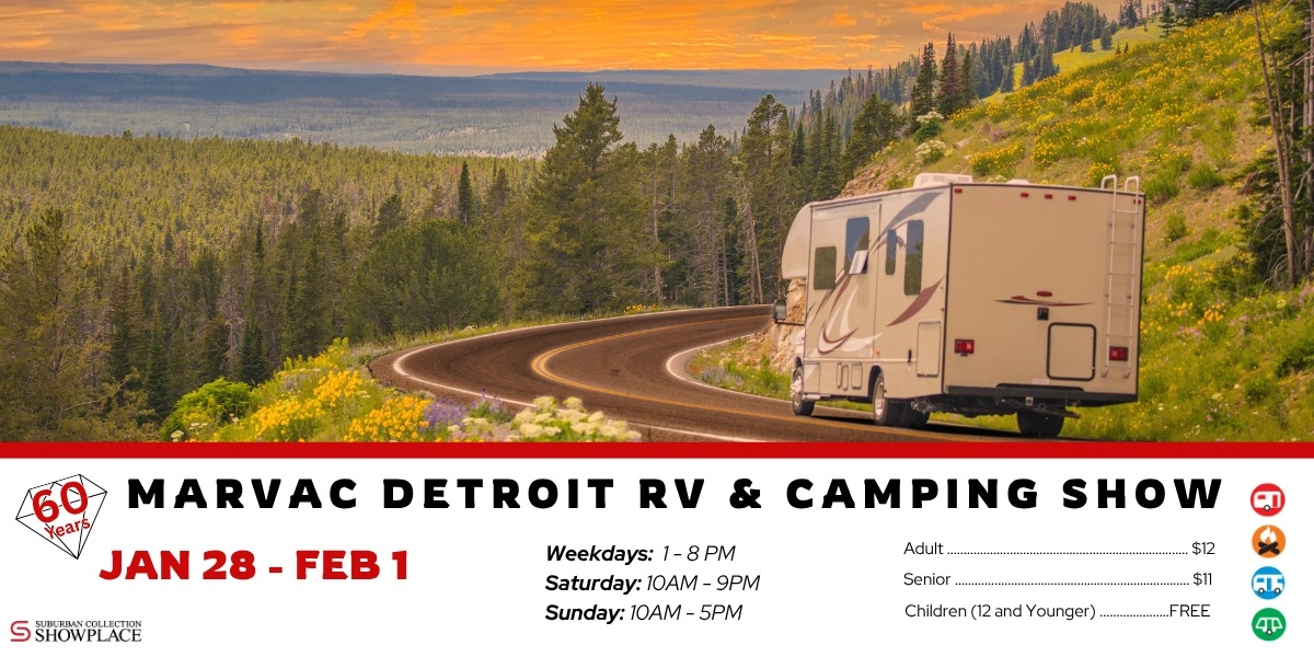 Event image for MARVAC 60th Detroit RV & Camping Show @ Vibe Credit Union Showplace