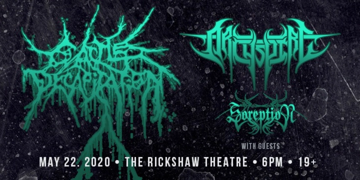 Event image for CATTLE DECAPITATION with Archspire, Soreption & Guests