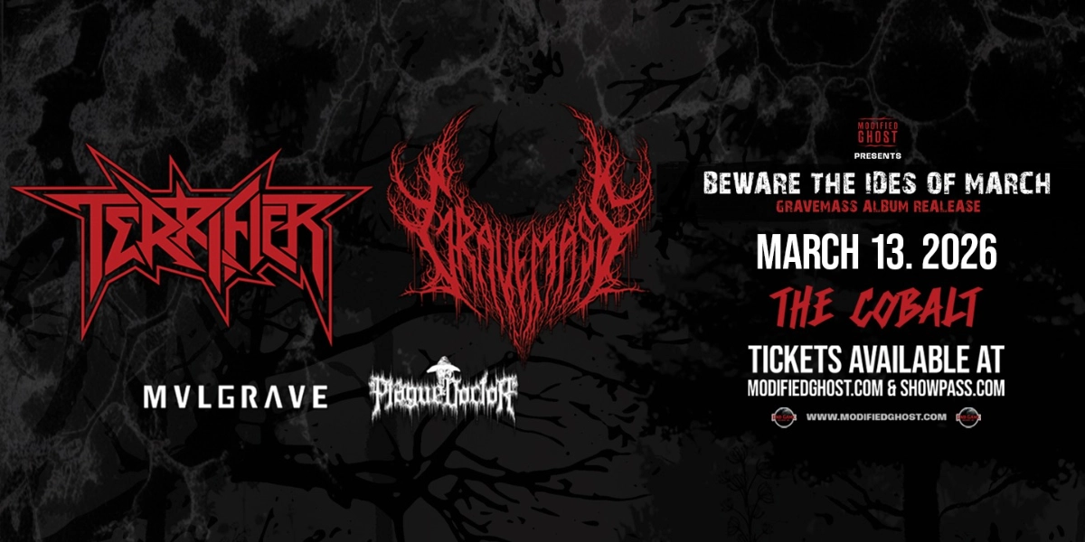 Event image for TERRIFIER & GRAVEMASS with Mvlgrave & Plaguedoctor