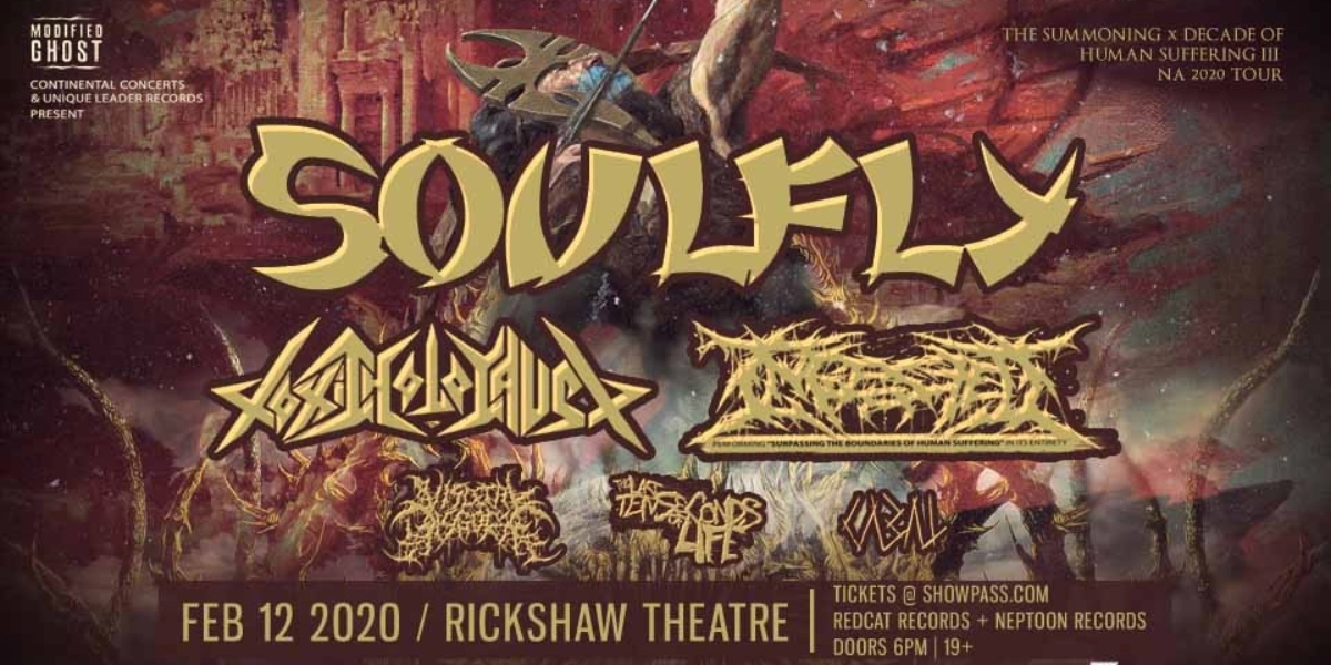 Event image for SOULFLY with Toxic Holocaust, Ingested, Visceral Disgorge & Guests