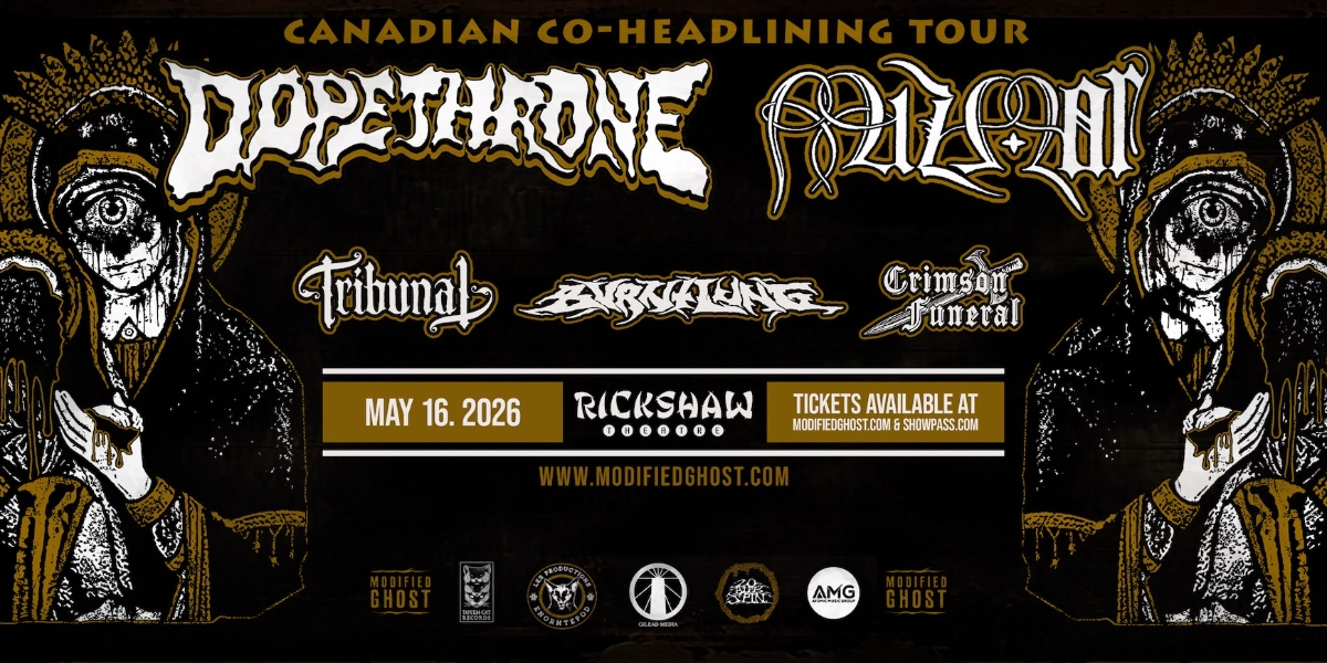 Event image for DOPETHRONE & MIZMOR with Tribunal, Burnt Lung & Crimson Funeral