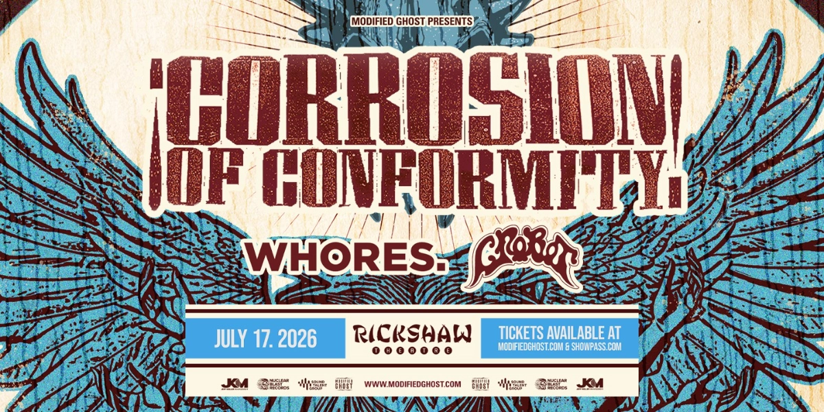 Event image for CORROSION OF CONFORMITY with Whores & Crobot
