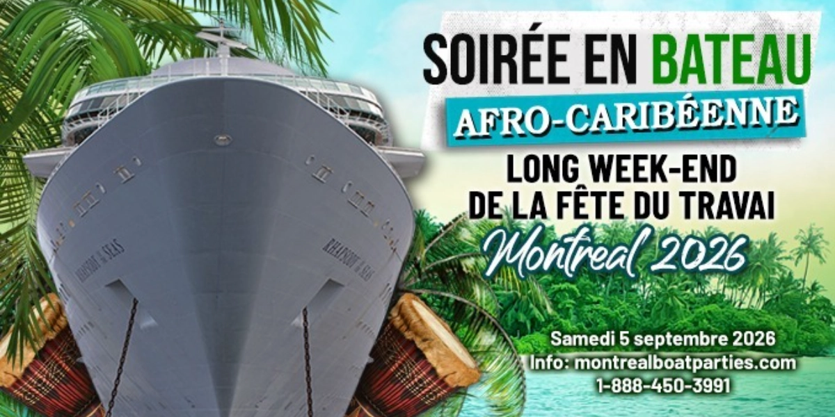 Event image for SOIRÉE EN BATEAU AFRO-CARIBÉENNE – FÊTE DU TRAVAIL À MONTRÉAL 2026