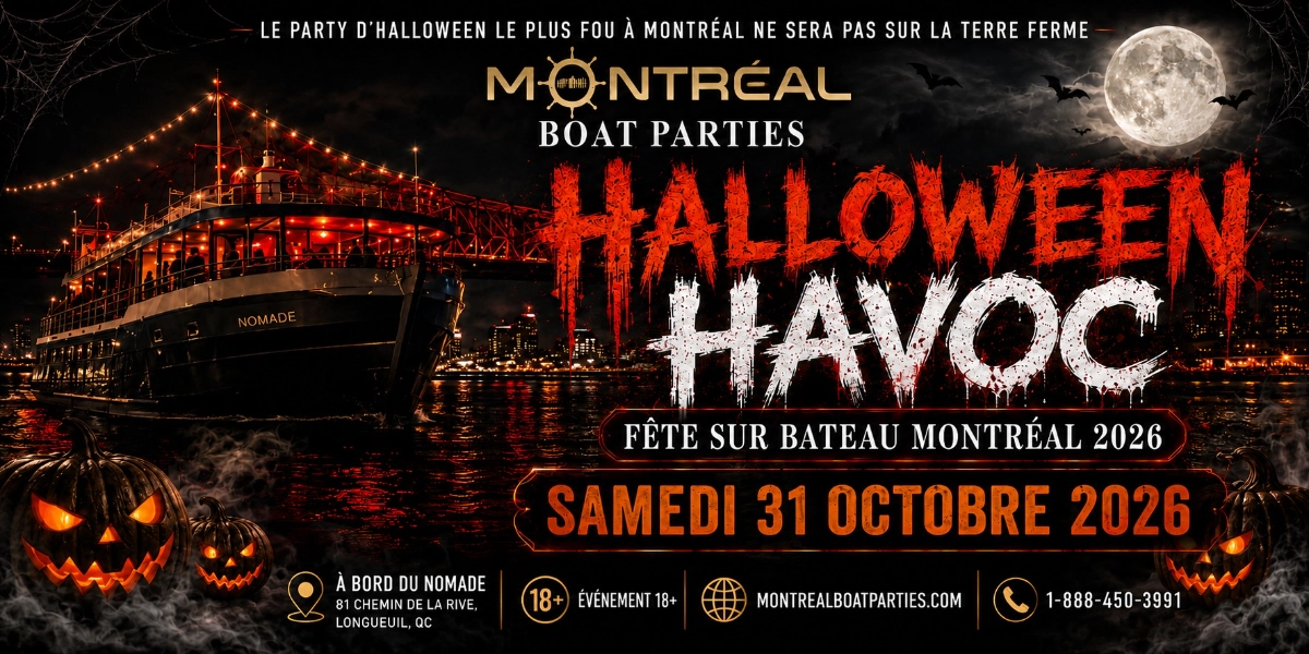 Event image for FÊTE SUR BATEAU HALLOWEEN HAVOC MONTRÉAL 2026 | LE VAISSEAU FANTÔME