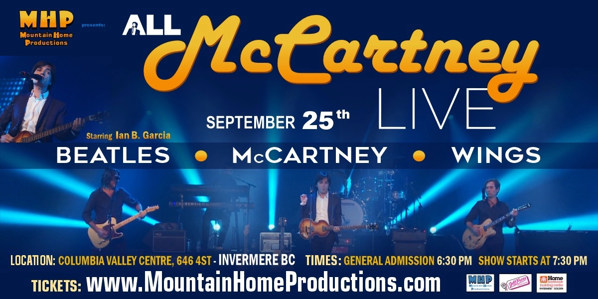 Image d'événement pour All McCartney Live Staring Ian Garcia in Invermere
