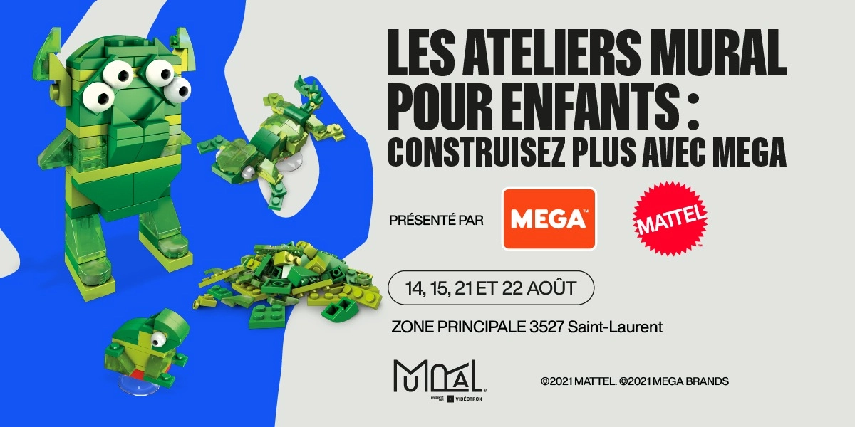 Event image for Les Ateliers MURAL pour enfants : Construisez plus avec MEGA
