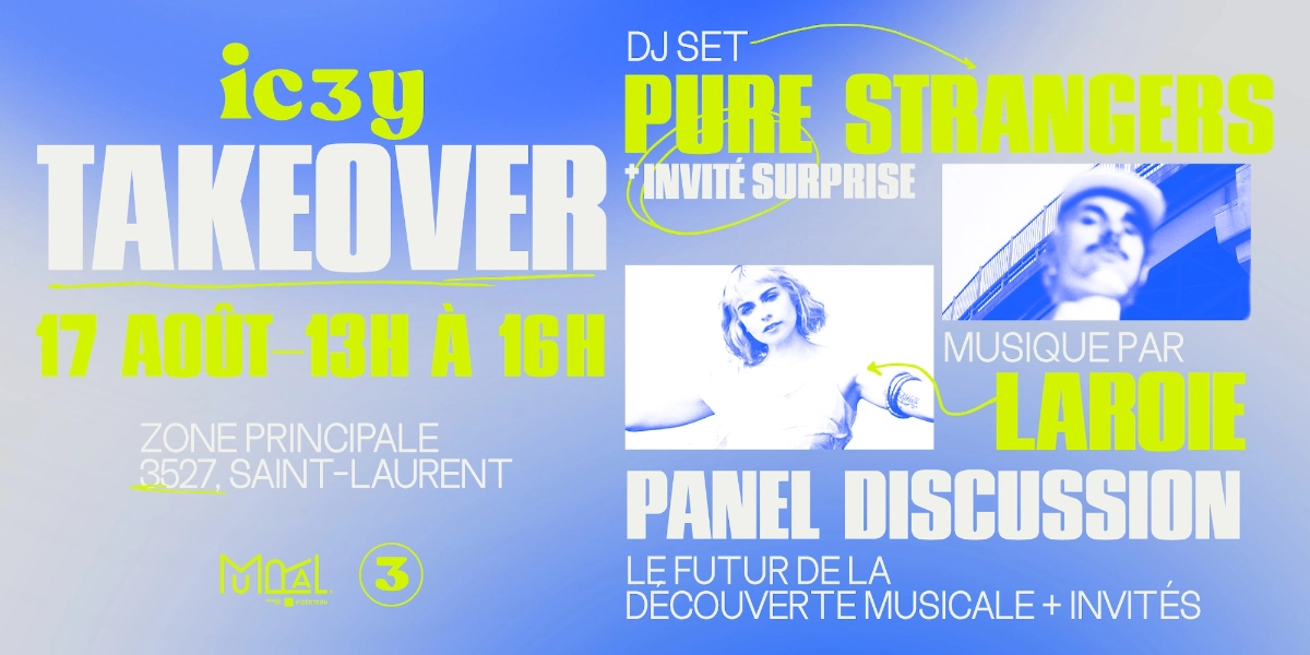 Event image for Ic3y Takeover : Le futur de la découverte musicale