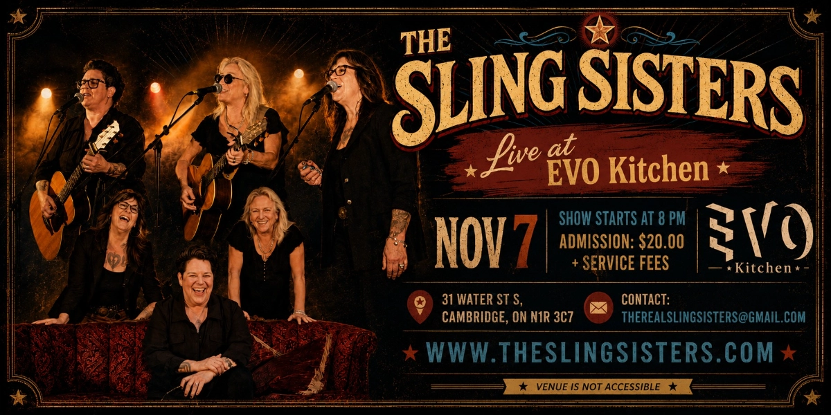 Event image for The SLING SISTERS Live at EVO Kitchen, Saturday, November 7, 2026, 8 pm
