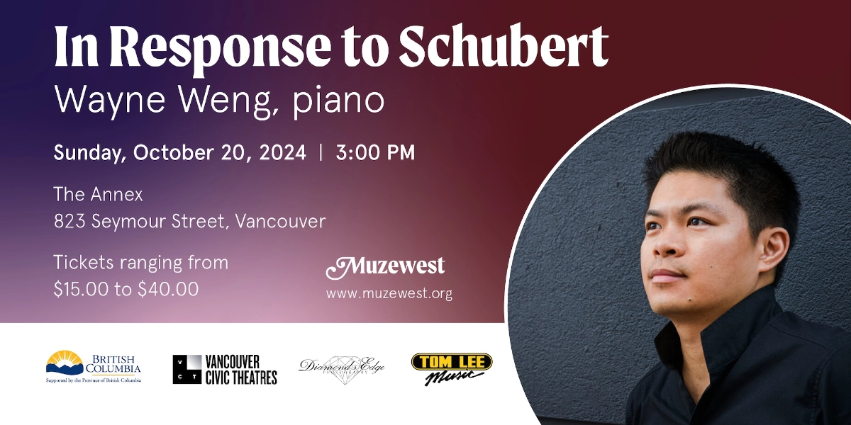 Event image for Muzewest: In Response to Schubert | Wayne Weng, piano