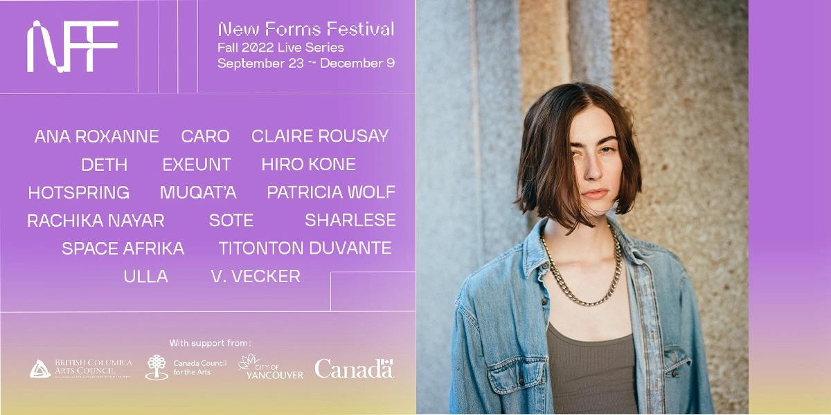 Event image for New Forms Presents: Claire Rousay ft. LEYA, V. Vecker, deth