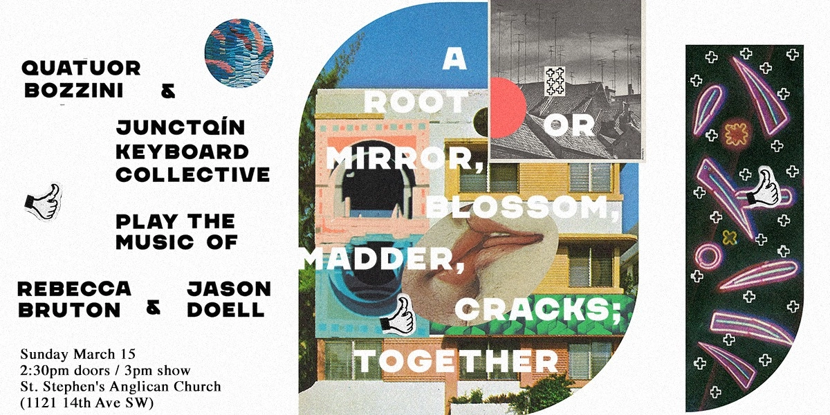 Event image for a root or mirror, blossom, madder, cracks; together