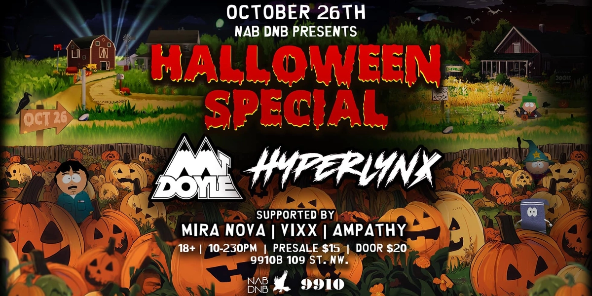 Event image for NAB DNB'S HALLOWEEN SPECIAL WITH MT.DOYLE & HYPERLYNX