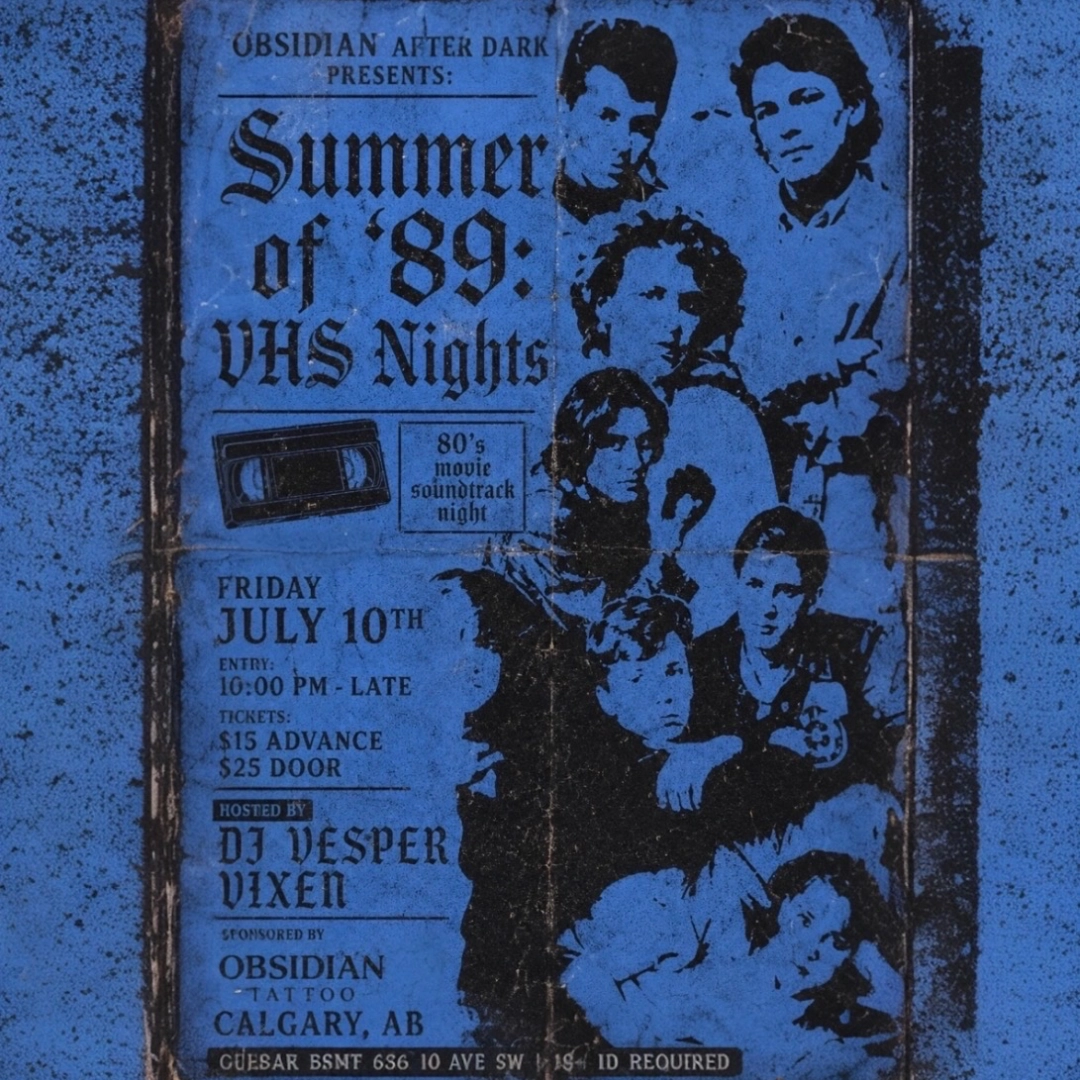 Event image for Obsidian After Dark: Summer of ‘89: VHS Nights