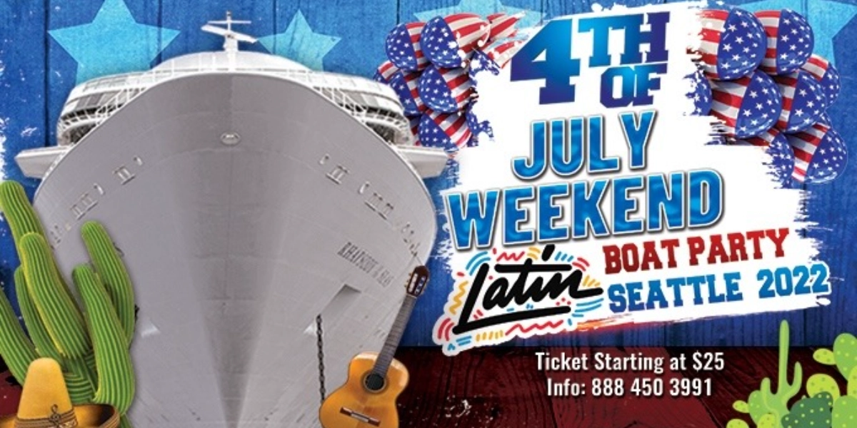 Event image for 4th of July Long Weekend Latin Boat Party Seattle 2022