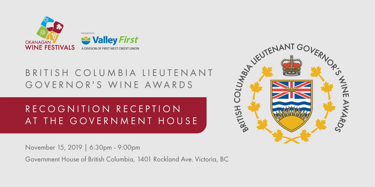 Event image for CANCELLED: British Columbia Lieutenant Governor's Wine Awards Recognition Reception