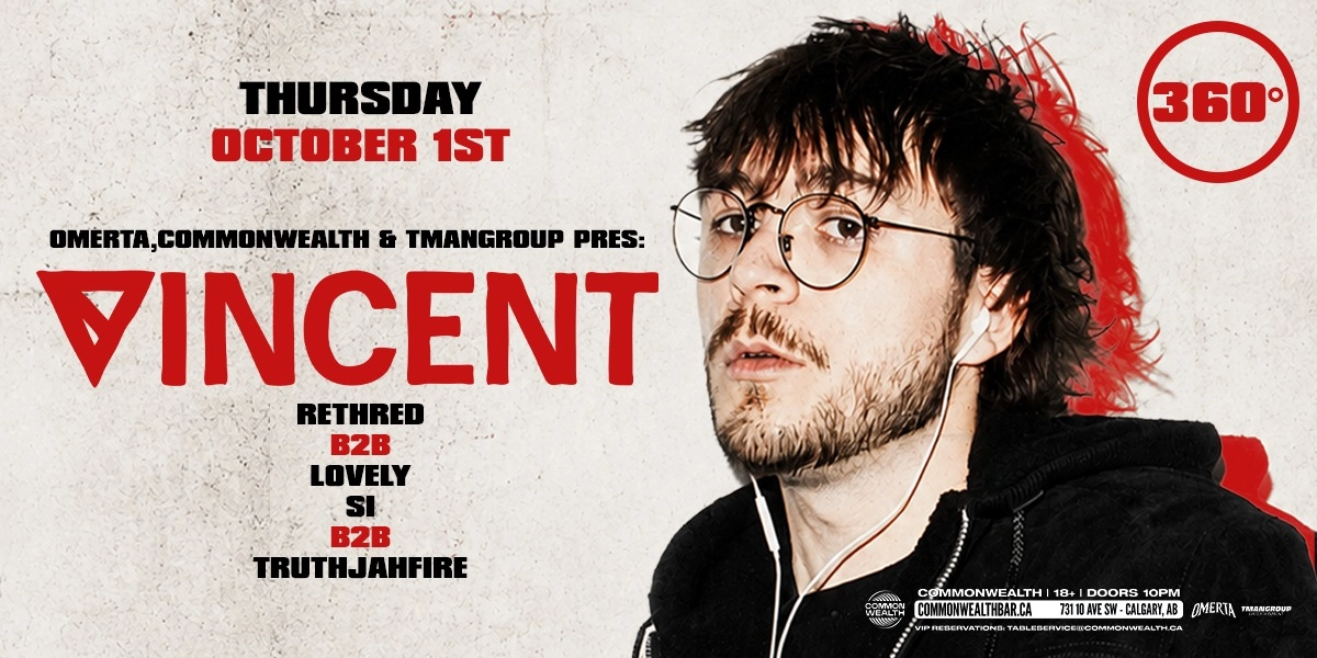Event image for OMERTA, COMMONWEALTH & TMANGROUP PRESENTS: VINCENT