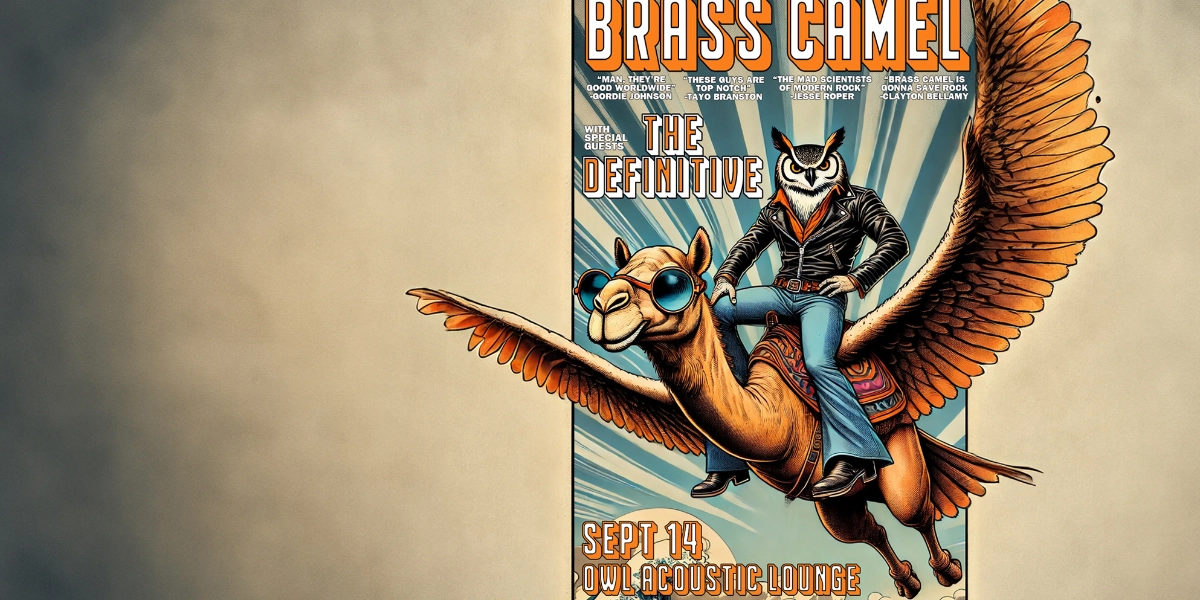 Event image for Brass Camel & The Definitive @owlacoustic