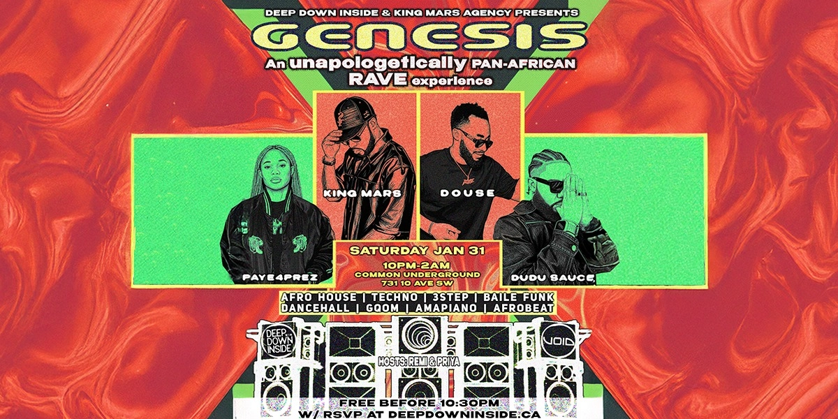 Event image for GENESIS : An unapologetically Pan-African rave experience