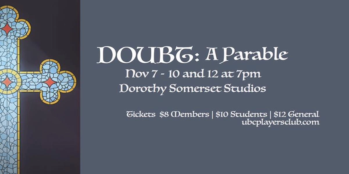 Event image for Doubt: A Parable by the UBC Players Club 2017 (9th)