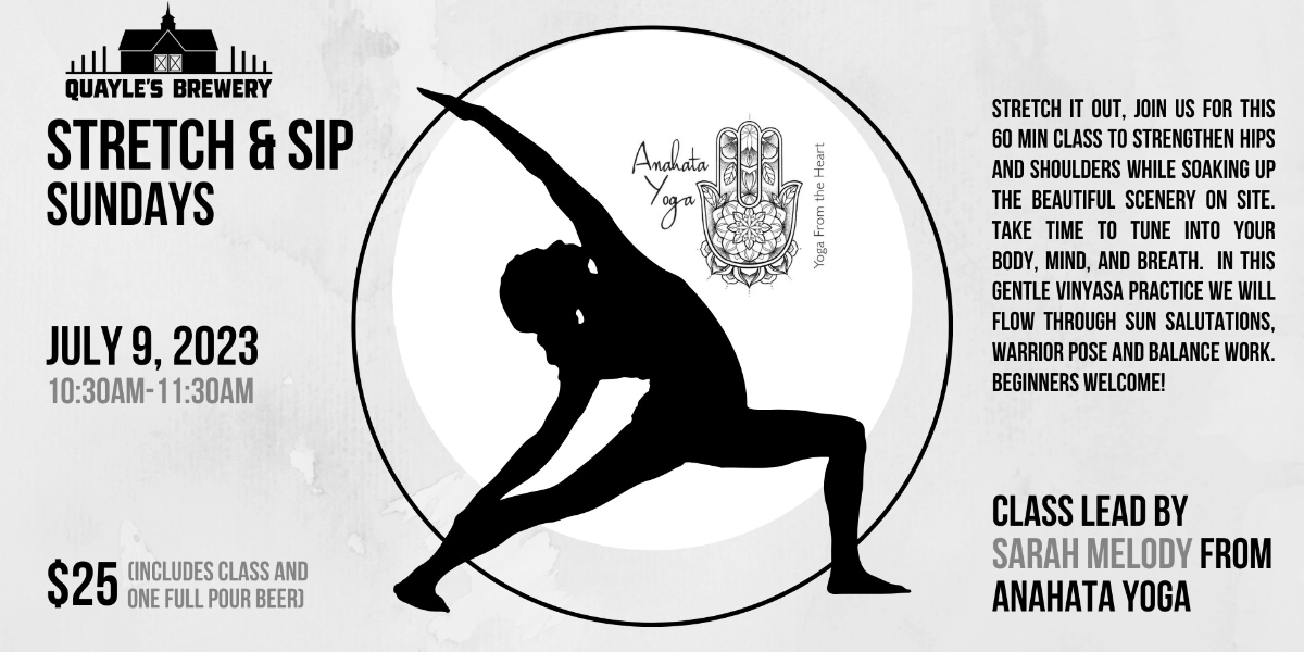 Event image for Stretch & Sip at Quayle's