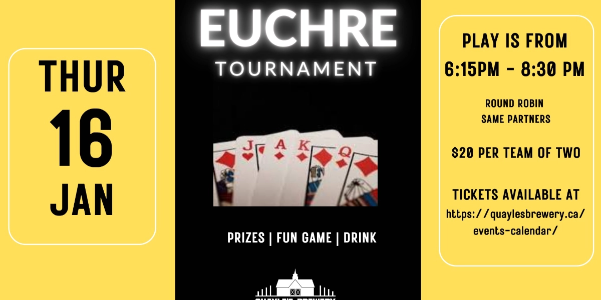 Event image for Euchre Tournament @ Quayle's