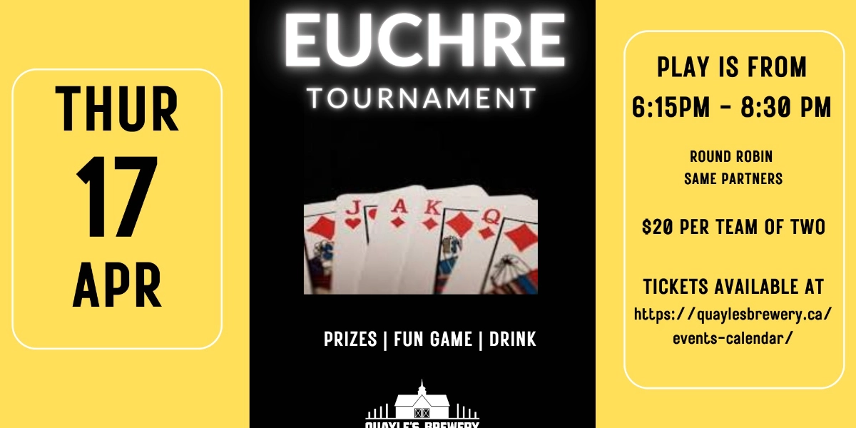 Event image for Euchre Tournament @ Quayle's