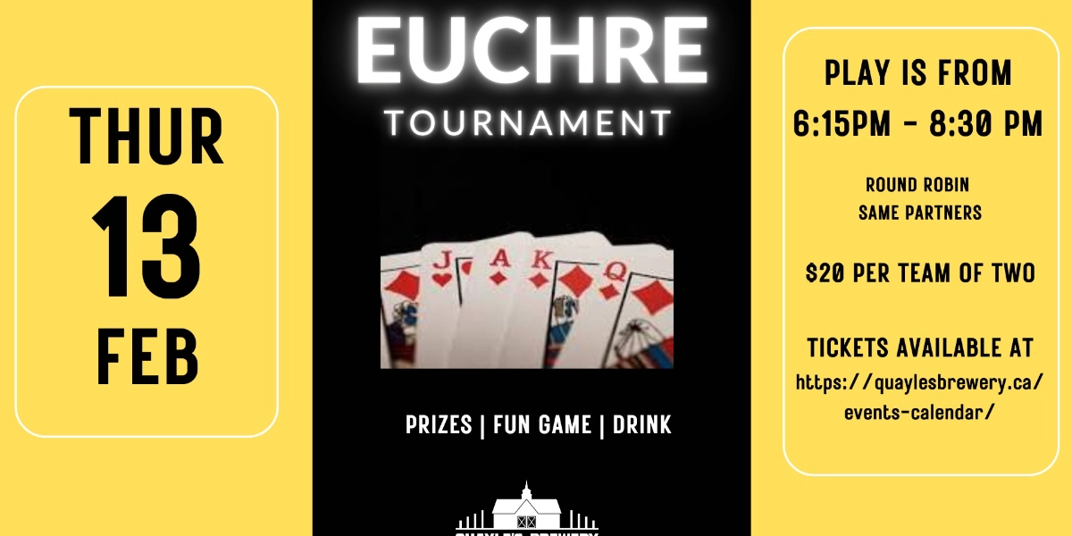 Event image for Euchre Tournament @ Quayle's