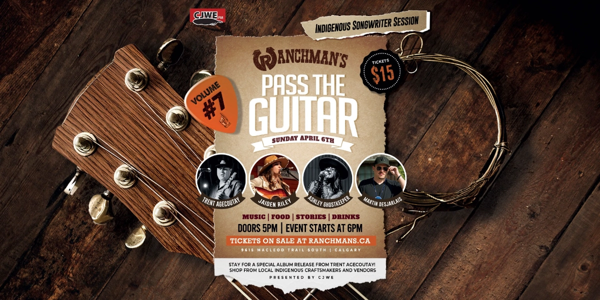 Event image for PASS THE GUITAR VOL. 7 - INDIGENOUS SONGWRITER SESSION