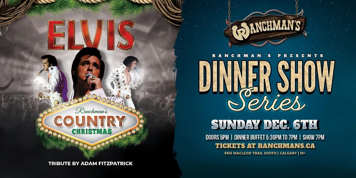 Image d'événement pour ELVIS COUNTRY CHRISTMAS DINNER & SHOW
