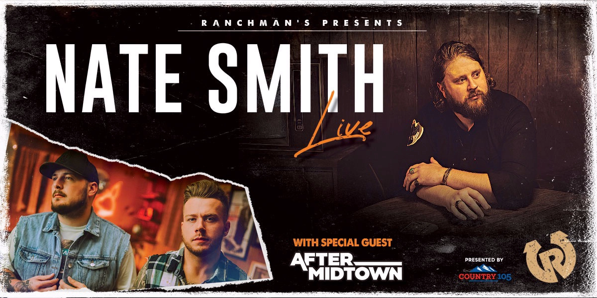 Event image for NATE SMITH with special guest AFTER MIDTOWN - JULY 23rd