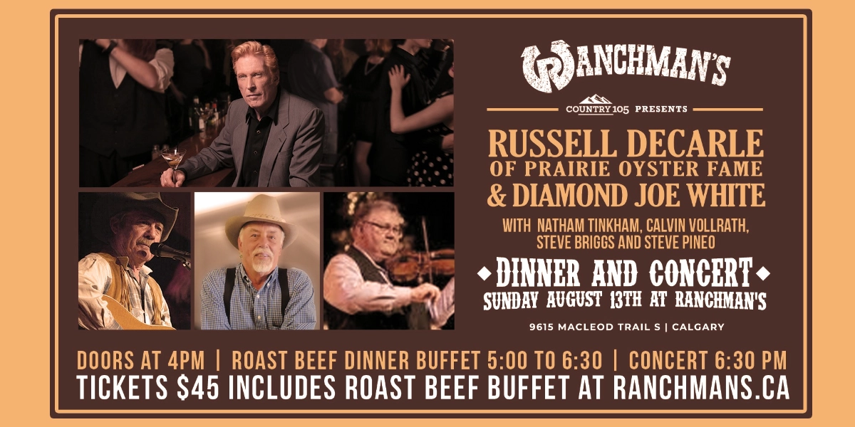 Event image for RUSSELL DECARLE & DIAMOND JOE WHITE DINNER & SHOW