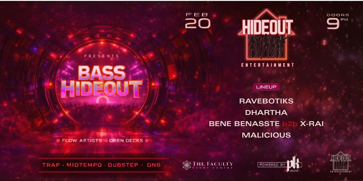 Event image for Hideout Entertainment Presents: BASS HIDEOUT