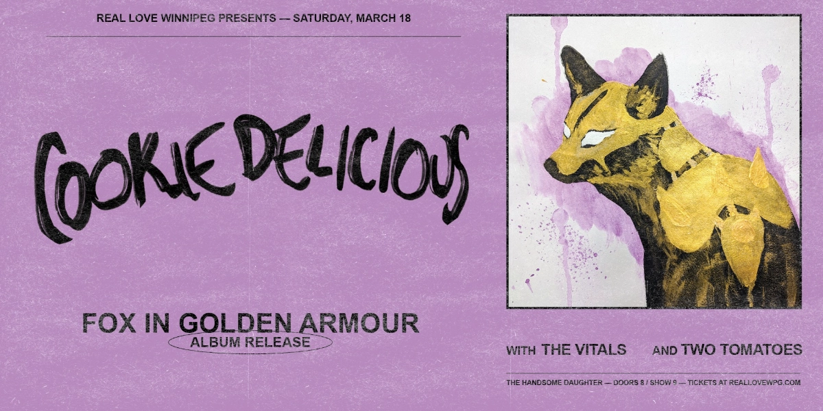 Event image for Cookie Delicious "Fox In Golden Armour" Album Release with The Vitals & Two Tomatoes
