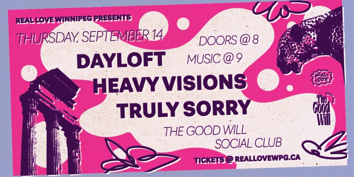 Event image for Heavy Visions, Dayloft and Truly Sorry