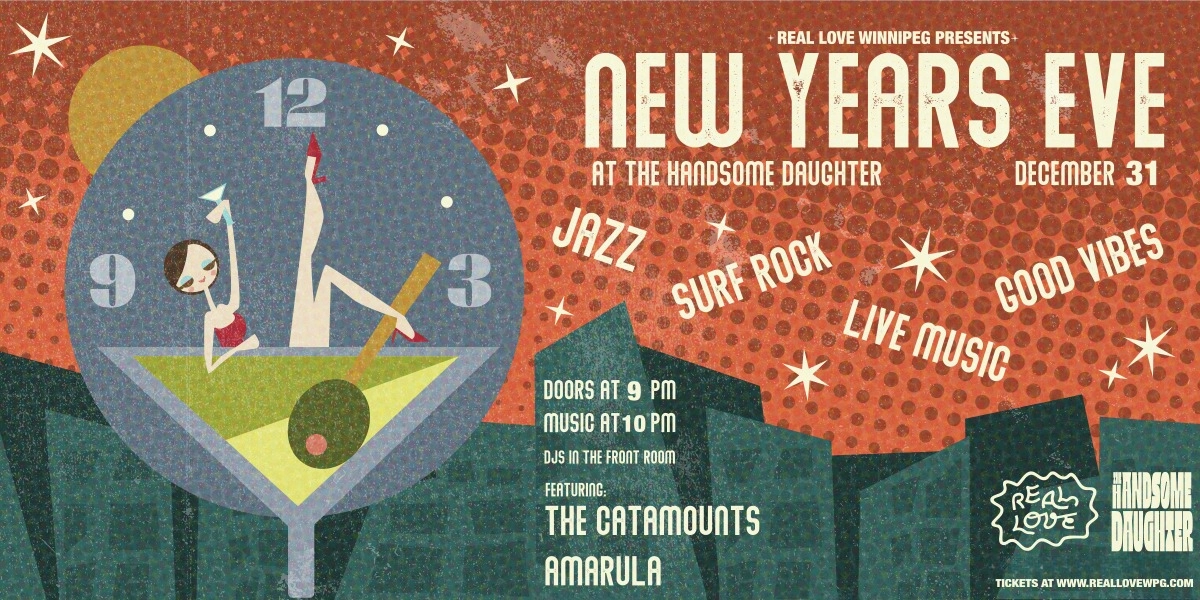 Event image for New Years Eve at The Handsome Daughter w/ The Catamounts & Amarula