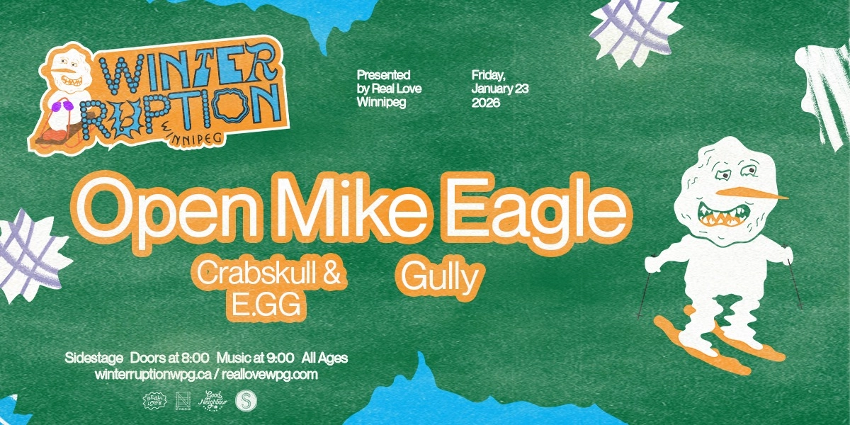 Event image for WTRPTN26 ❄︎ Open Mike Eagle w/ Crabskull & E.GG, Gully