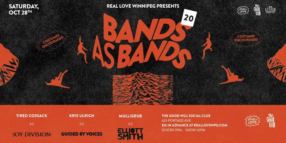 Event image for Bands as Bands 20 with Joy Division, Guided By Voices & Elliott Smith