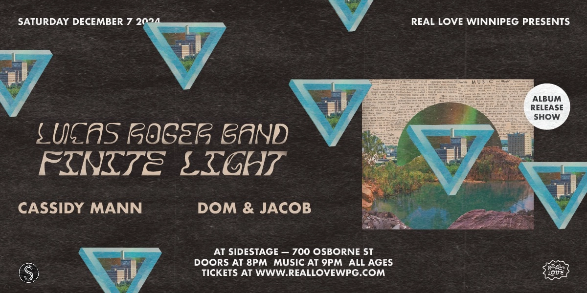 Event image for Lucas Roger Band "Finite Light" Album Release show with Cassidy Mann and Dom & Jacob