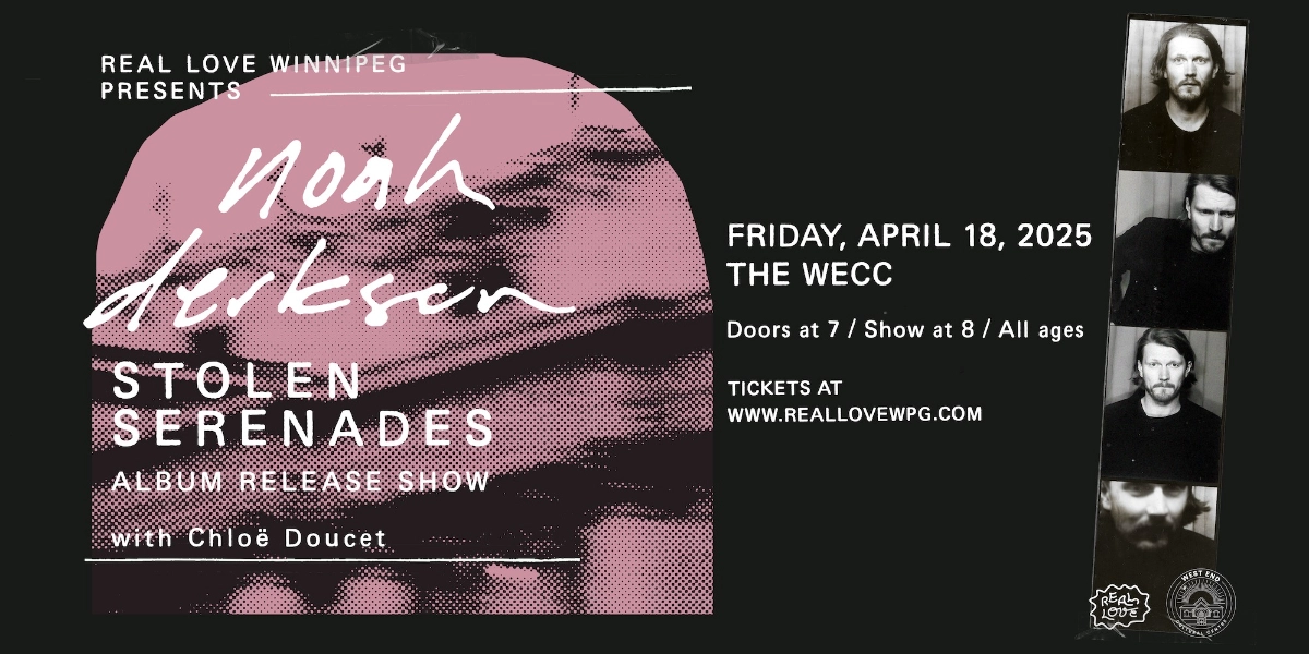Event image for Noah Derksen "Stolen Serenades" Album Release Show w/ Chloë Doucet