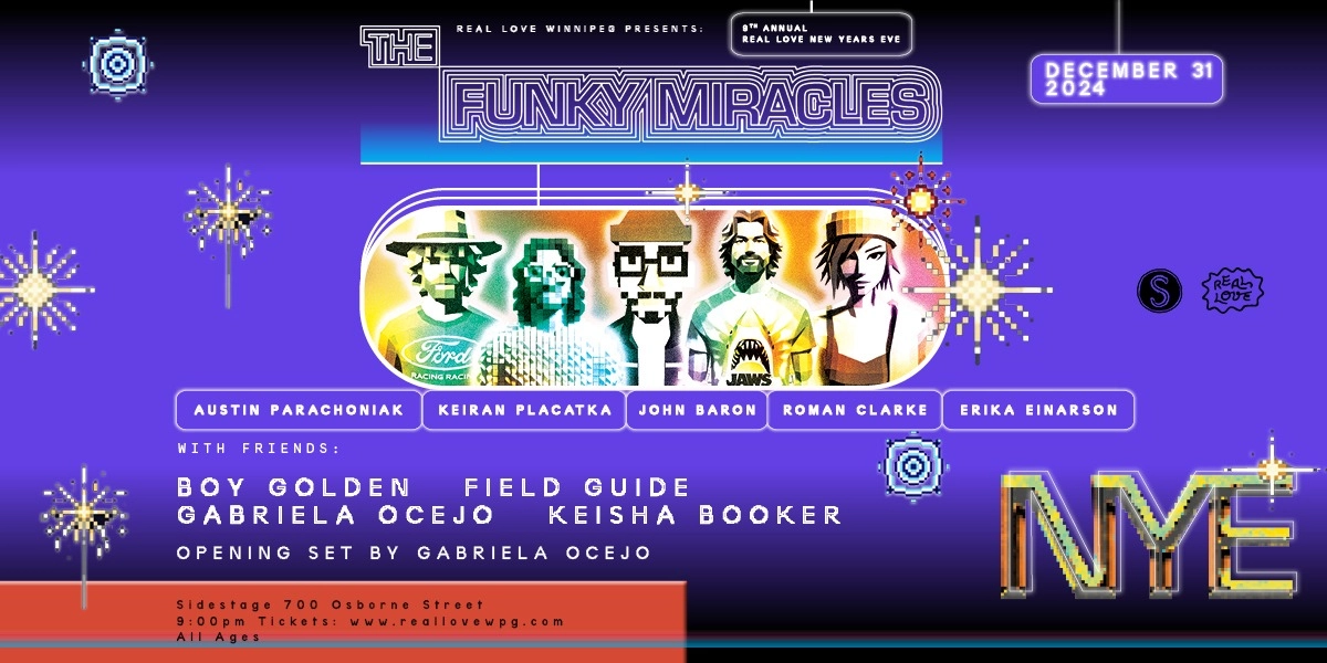 Event image for Real Love NYE with The Funky Miracles & Friends with Gabriela Ocejo